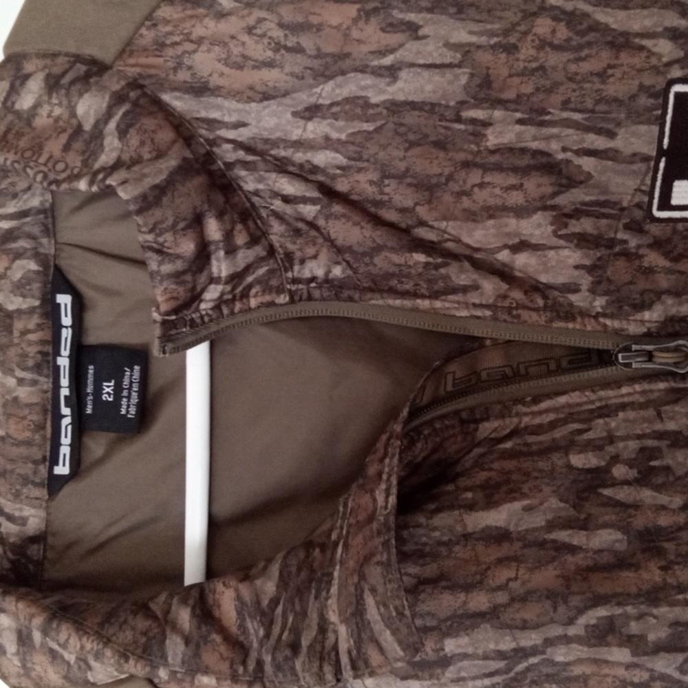 Banded camo hunting pullover.  Mid-layer. - Picture 3 of 3